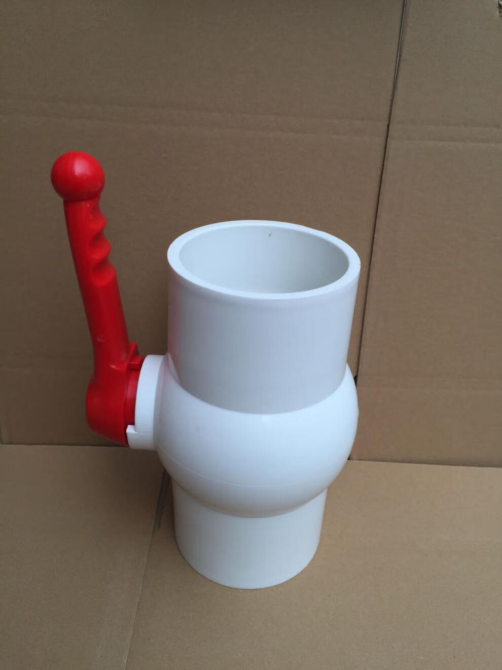 zixizixipvc水管塑料球阀110mm球阀开关止水阀门4寸下水管排污管球阀