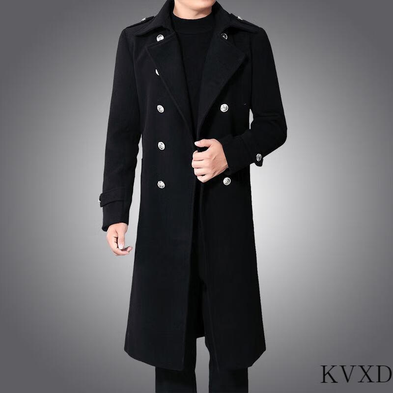 秋冬加厚大衣男军阀海军校尉军大衣男长款过膝风衣冬季加厚毛呢外套