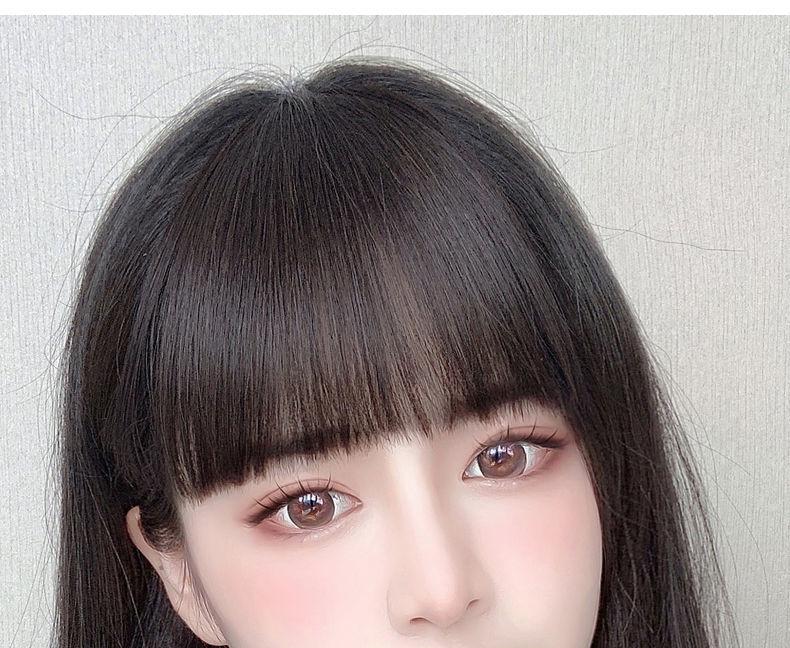 真发漫画刘海假发片女自然隐形前额假刘海日系带鬓角假发头帘夏季 棕
