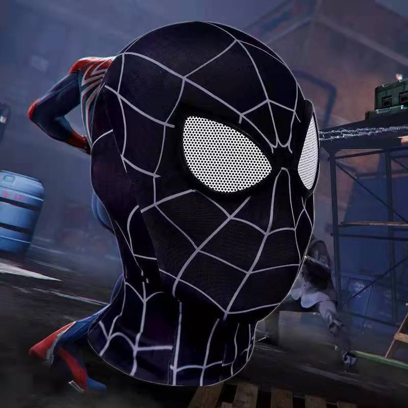 【儿童节礼物】蜘蛛侠同款cos面罩平常心黑头套儿童全脸面具搞怪沙雕