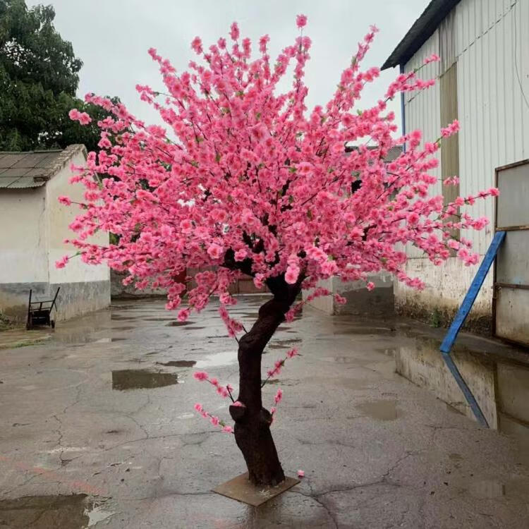 凯都假桃树仿真桃花树春节摆花桃花新年樱花树梅花腊梅树室内装饰大型