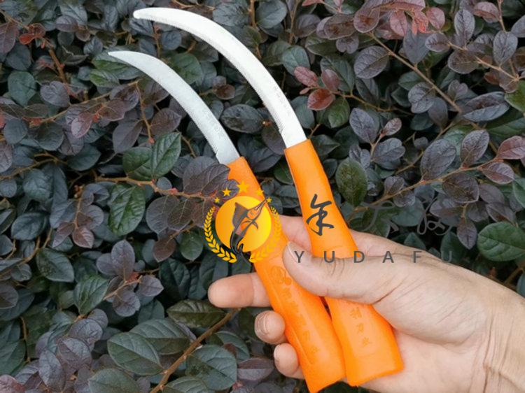 汇奥 割韭菜小镰刀割韭菜专用小镰刀割草刀锯齿镰刀农用全钢割韭菜