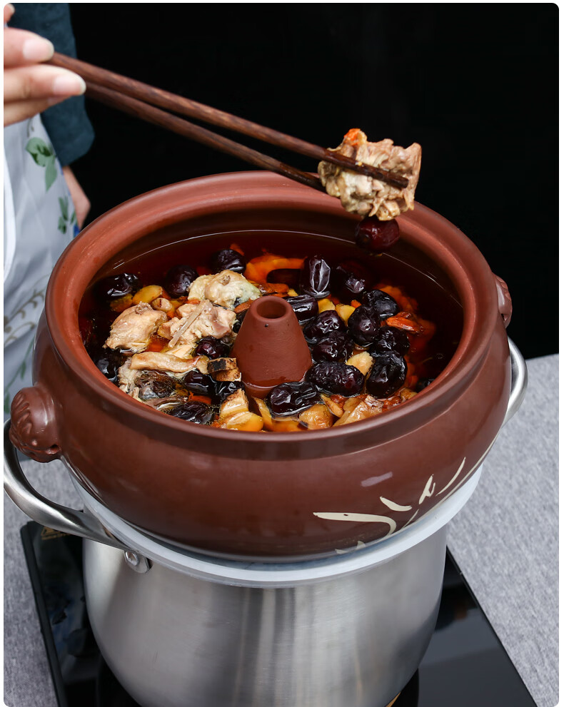 汽锅鸡锅手尚金典云南建水紫陶鸡 家用 蒸锅非紫砂汤锅气锅煲汤锅