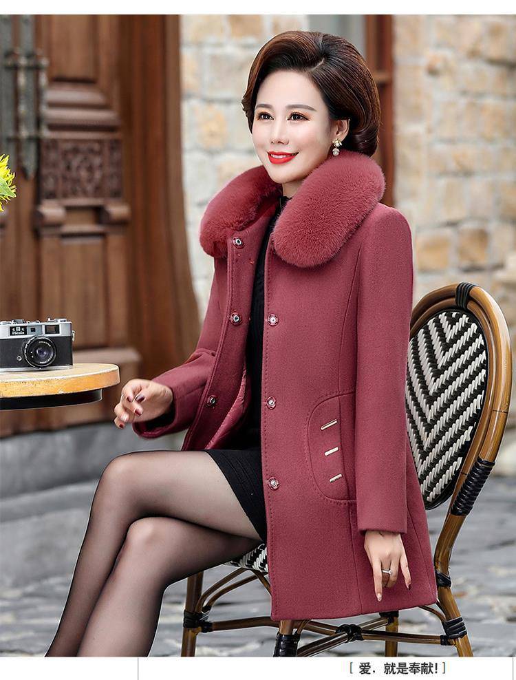 保暖洋气妈妈装老人外套冬装乐卉单款无毛领松绿色4xl建议135150斤