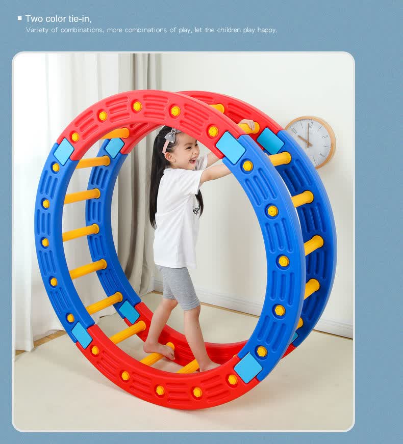 儿童感统训练器材四分之一圆平衡板早教体能平衡圆摇滚圈独木桥14单个