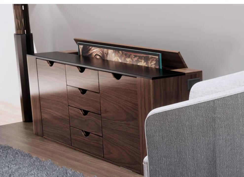 【夏季京选】隐形升降电视柜 升降电视柜智能苏明玉电动隐形大理石板