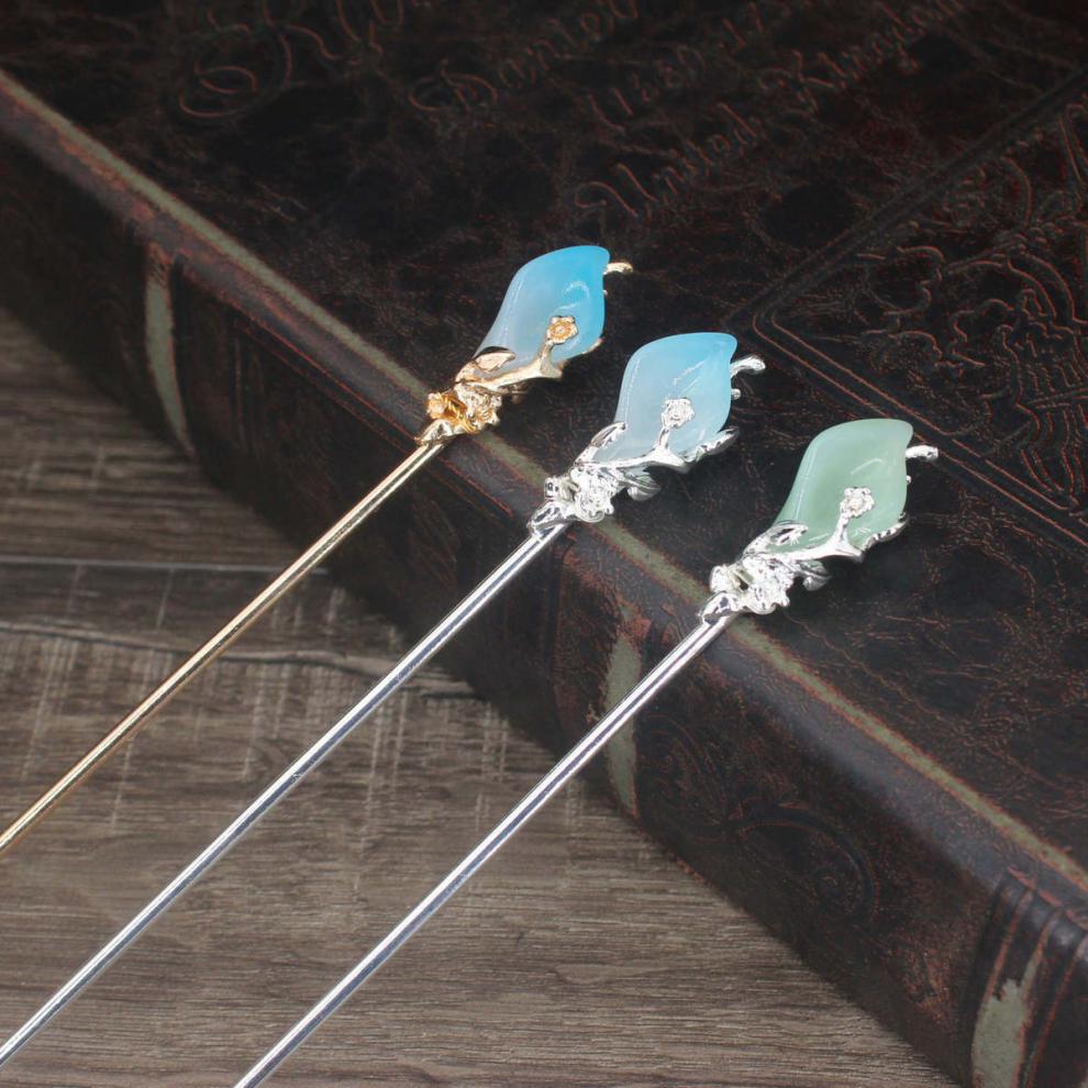 英尔柯仙古风发簪琉璃神棍簪子网红汉服盘发发饰古装旗袍头饰百搭配饰