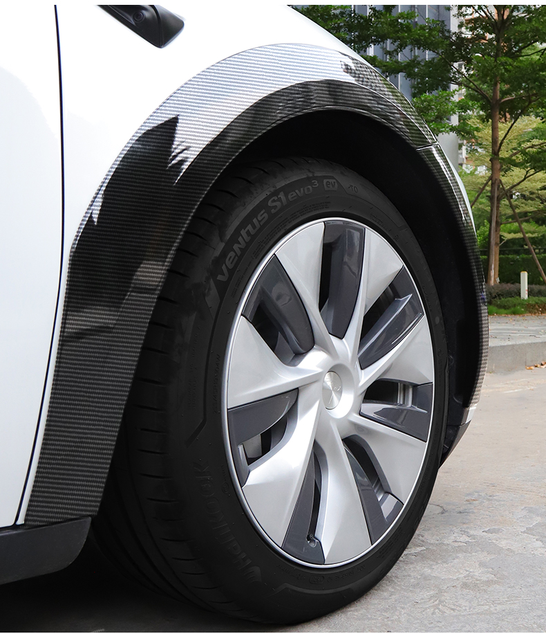 y专用轮眉加宽体碳纤维包围防撞贴改装饰y神器配件 model y【宽体轮眉