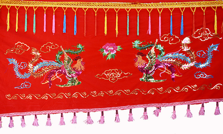 棺材罩厂家批发殡葬用品男女平绒刺绣龙凤八仙基督教寿衣棺衣棺罩平绒