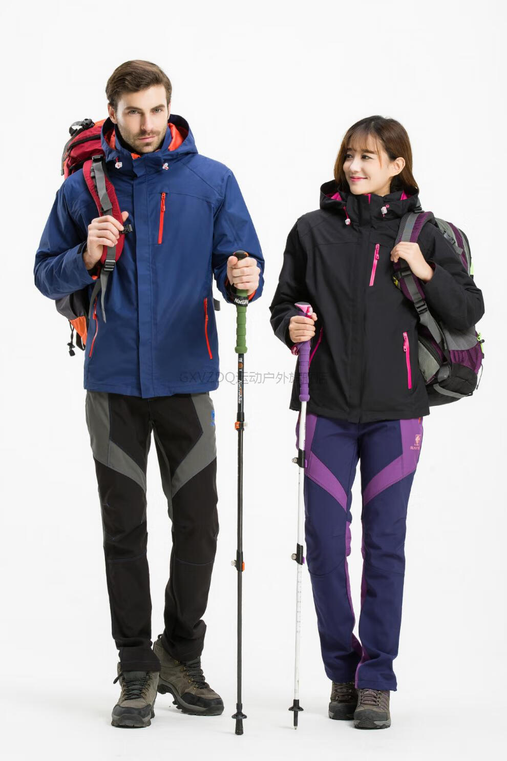 特价捡漏gxvzdq户外冲锋衣男女三合一服装防寒抓绒内胆登山服滑雪服