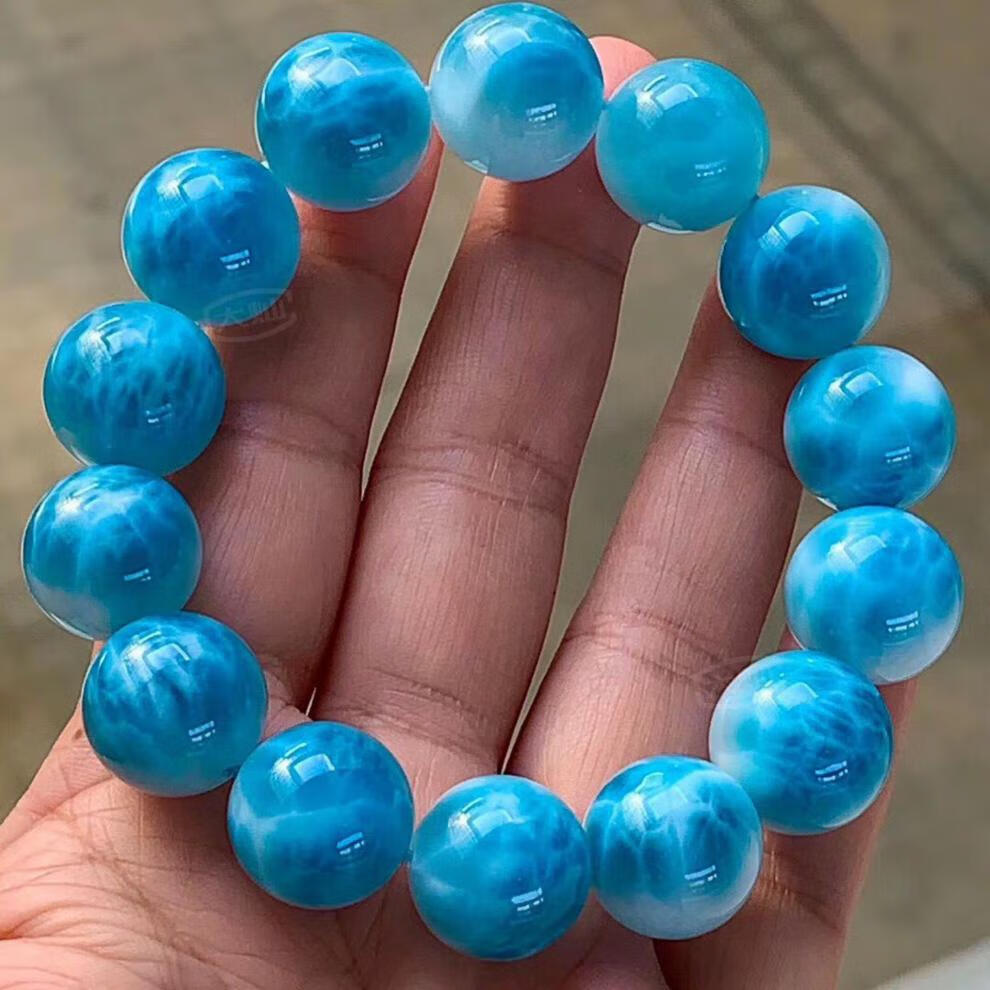 大灿 天然海纹石手串送礼多米尼加拉力玛海纹石手链男女款饰品手链送