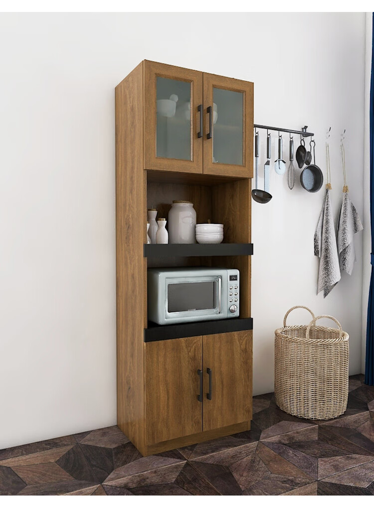 定制餐边柜简约现代厨房储物收纳高柜子立柜烤箱微波炉柜茶水柜子a款