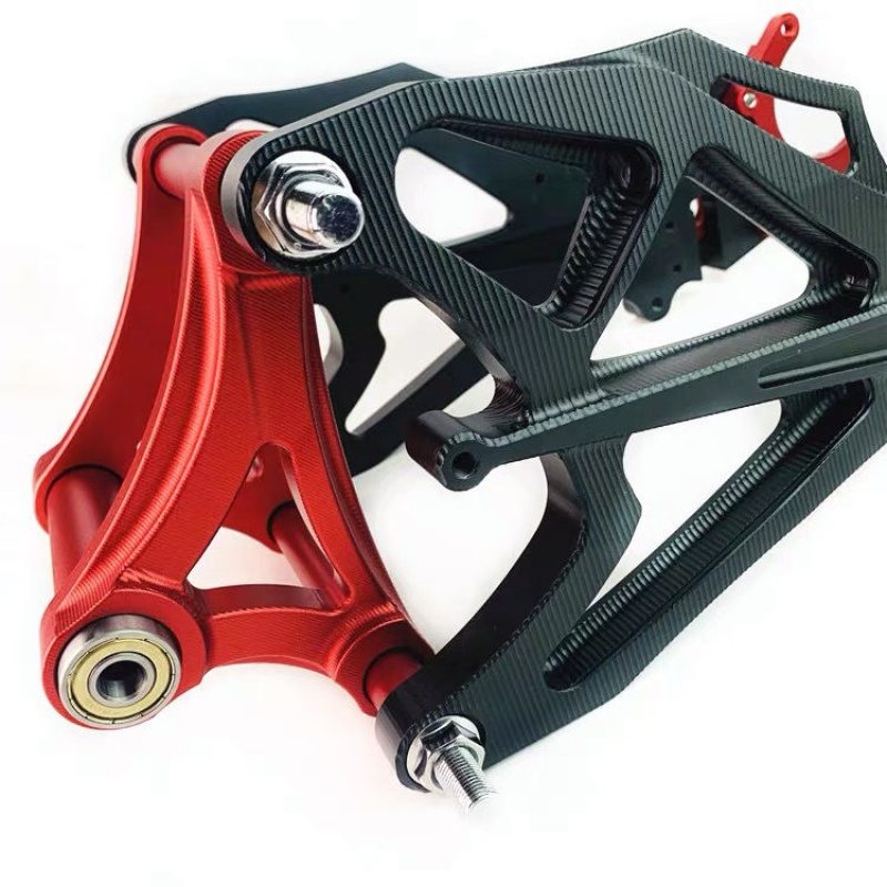 小牛n1s改装实心二代莲花海神平叉 cnc铝合金后平叉 银金【图片 价格