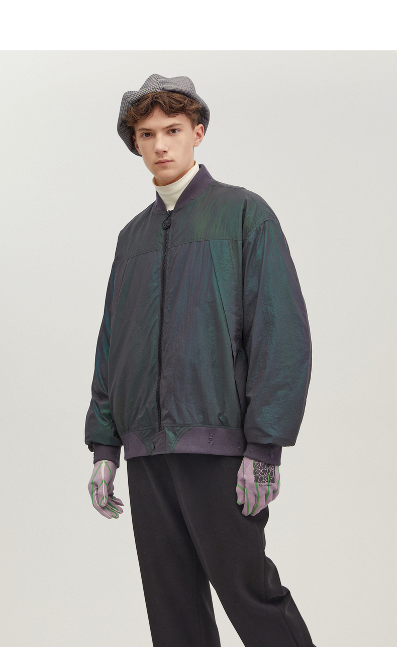 bosierainbow冬季新款可拆卸短款羽绒服外套潮黑色xs