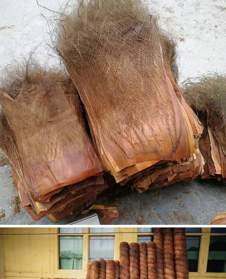 棕衣棕毛棕榈衣棕丝棕片棕皮棕树皮装饰绿萝棒椰棕柱棕棒茅草屋用