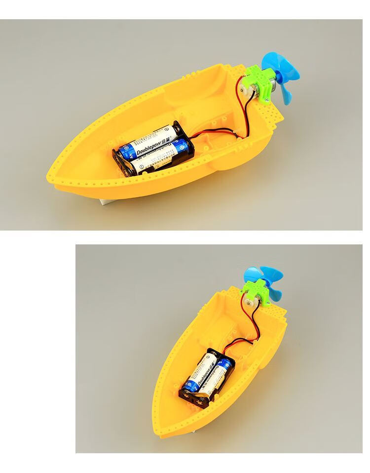 科学小制作动力小船动力小船学生科技小制作小发明风力水上快艇科学