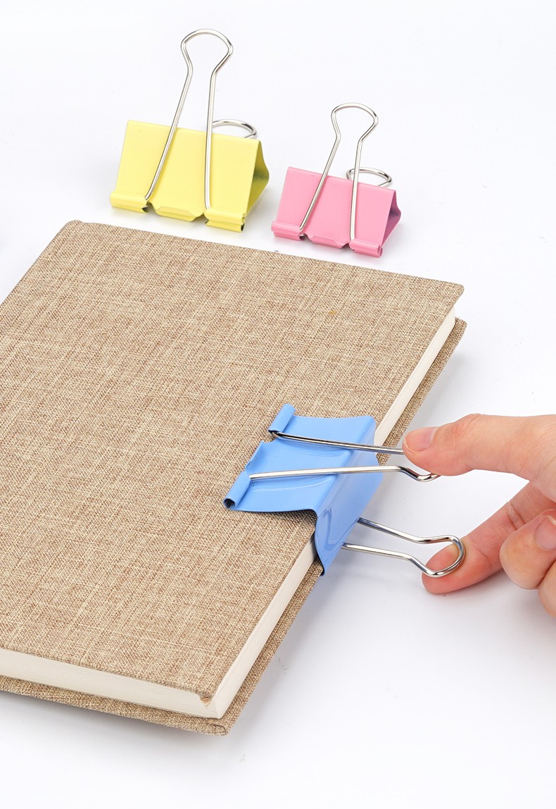 票夹文件夹子整理夹固定大多功能夹书铁夹子强力办公雁尾鱼尾夹混合装