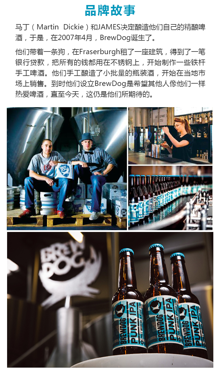 英国进口啤酒酿酒狗brewdog朋克ipa6瓶朋克无醇6瓶