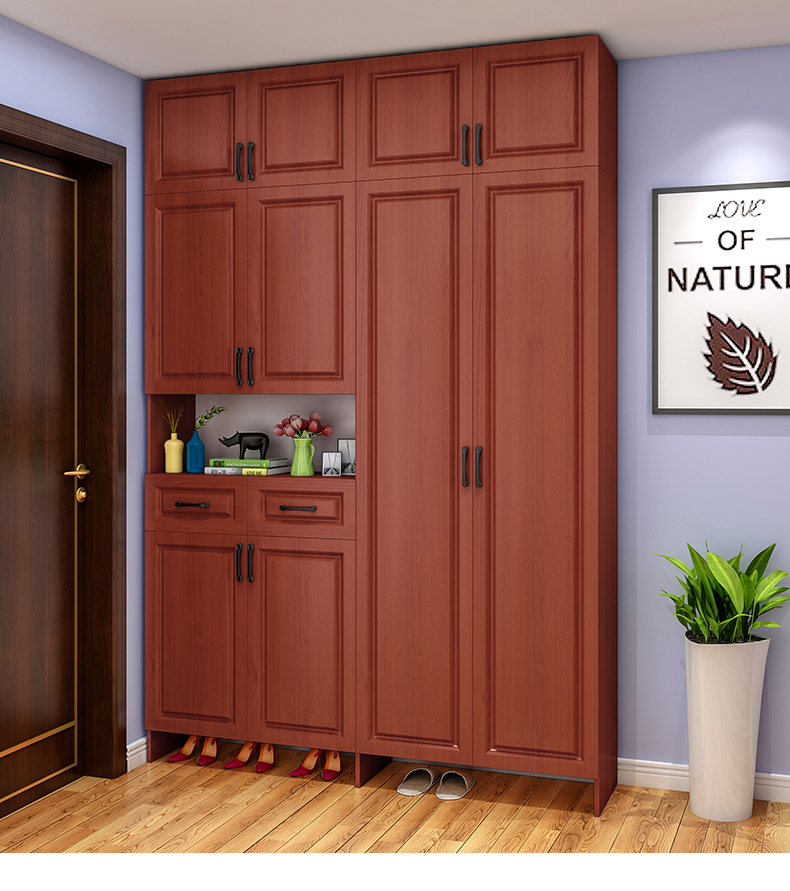 夏天鞋柜家用门口大容量多层超大门厅柜进门一体玄关柜阳台储物柜定制