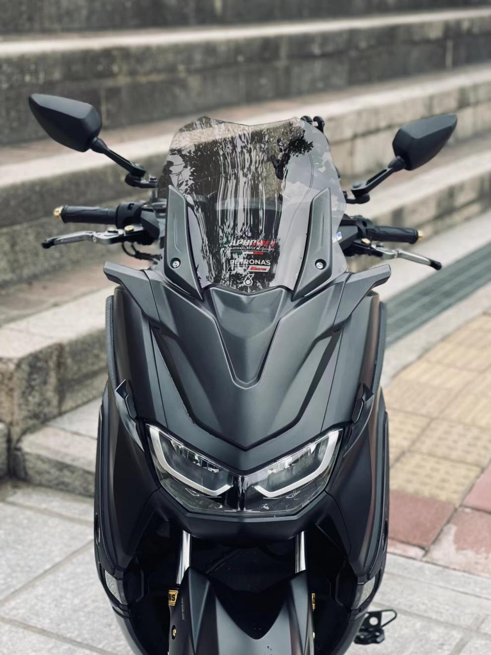 20-22款雅马哈nmax155改装风挡 n max后视镜前移 tmax款挡风套件 长杆
