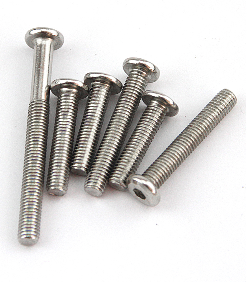 镀镍大平头内六角对锁螺丝对敲夹板螺母家具连接子母钉m4m5m6m845100