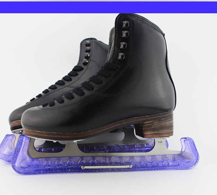 冰刀套水晶进口冰刀套花样滑冰鞋刀套多功能可调滑冰保护套刀套桔色