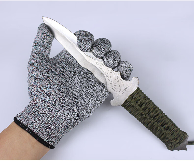 防护防刺全指战术钢丝作战铁手套杀鱼金属特种 灰色 xs【图片 价格