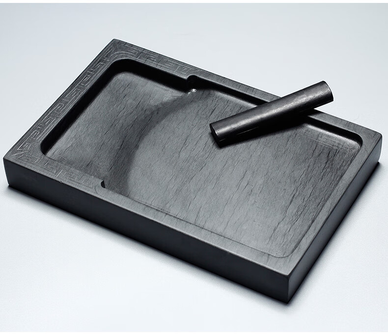 炫方天然原石带盖砚台精品安徽歙砚文房四宝书法专用学生可磨墨砚端砚