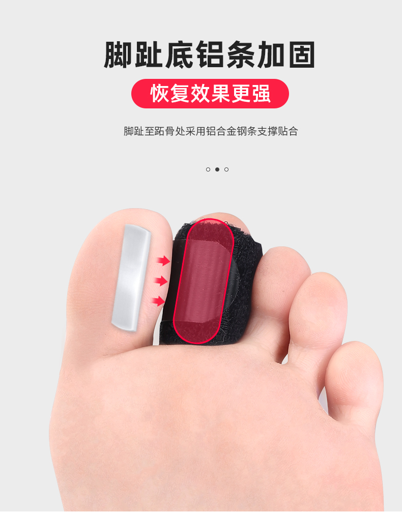 汁寒磐脚趾弯曲器重叠指锤状趾伸直外翻脚趾内扣固定器成人男女蓝色