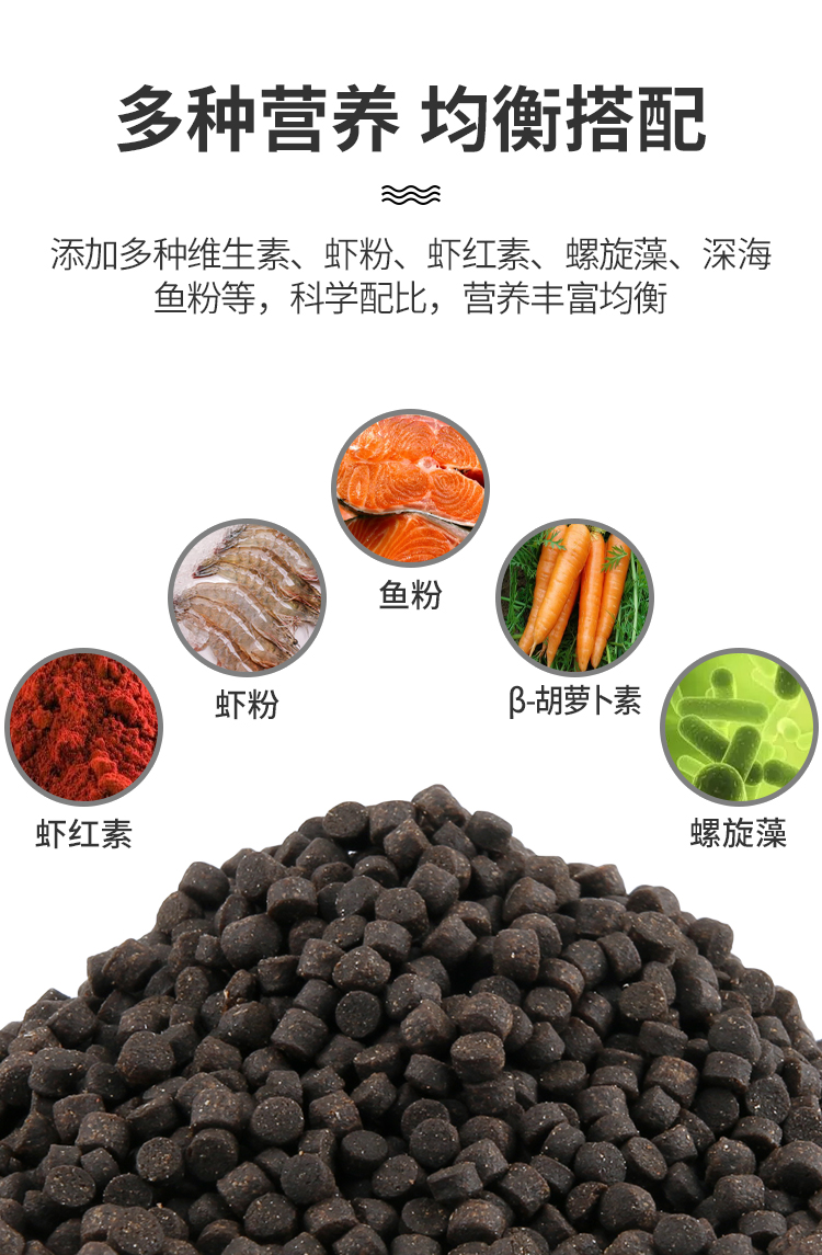 鱼食六角恐龙鱼饲料六角龙娃娃鱼六六下沉底栖鱼专用鱼粮 1mm[级]200