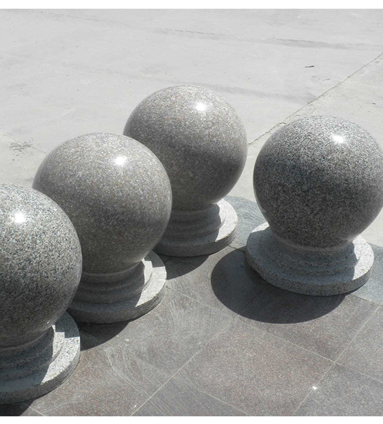 大理石球圆球广场石墩子隔离防撞花岗岩石球墩阻车石挡车球路障 50