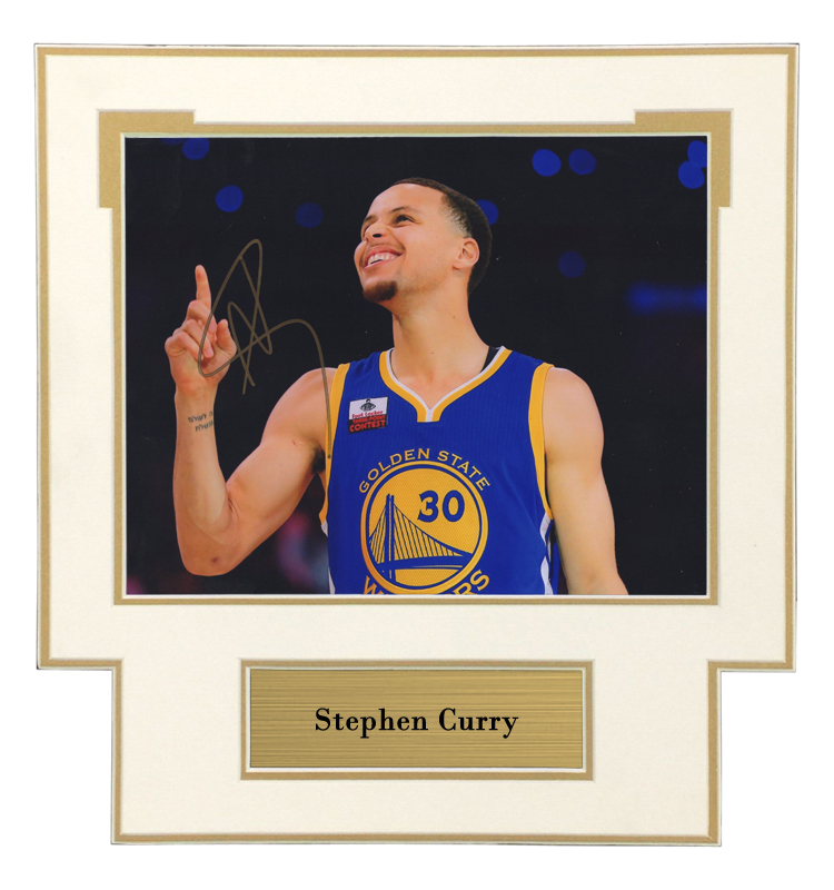 收藏 史蒂夫库里 金州勇士队 亲笔签名 照片精裱框 含sa证书 周边 不
