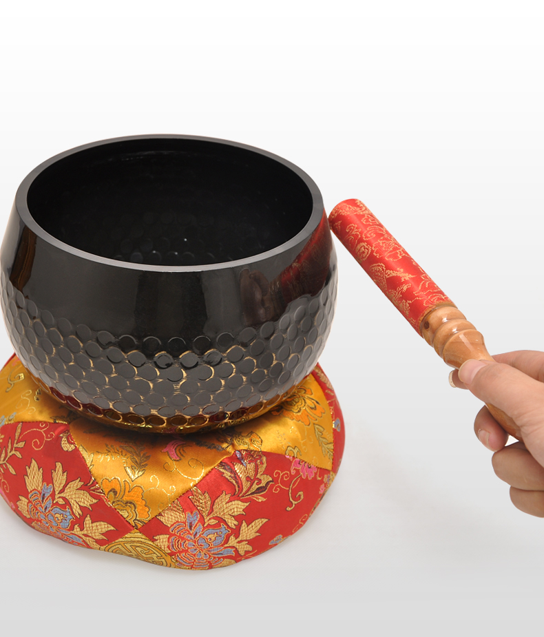 铜磬静心钵佛音转经碗引罄修行钵寺庙纯铜法器碗垫子引磬引庆铜庆95寸