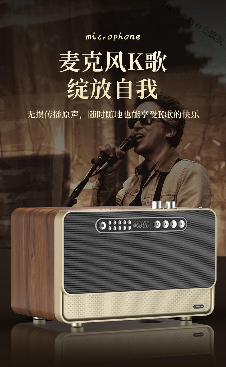 官方旗舰索尼sony通用w1新款复古家用蓝牙大音响大音量低音炮客厅收音