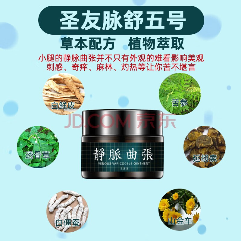 (发顺丰快递)圣友五号圣友脉舒五号5号官方小腿静脉蚯蚓精索曲张膏 2