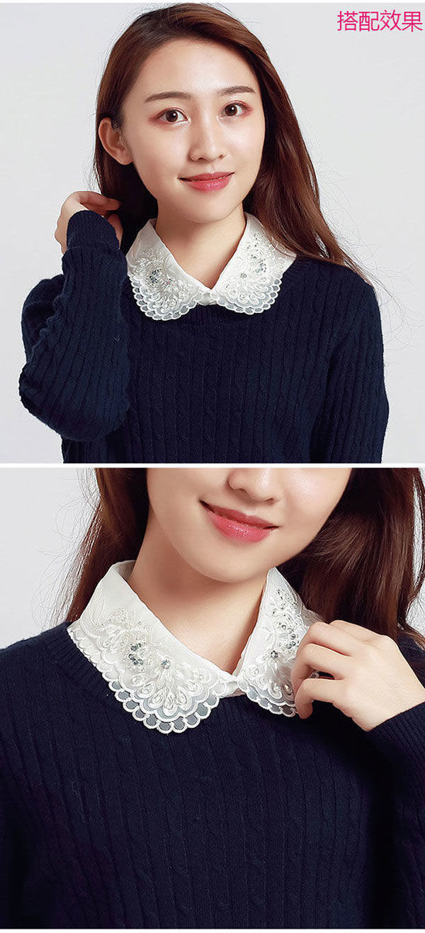 lucaly新品职业女士高档假领子女士均码百搭韩版装饰领子假衣领均码款