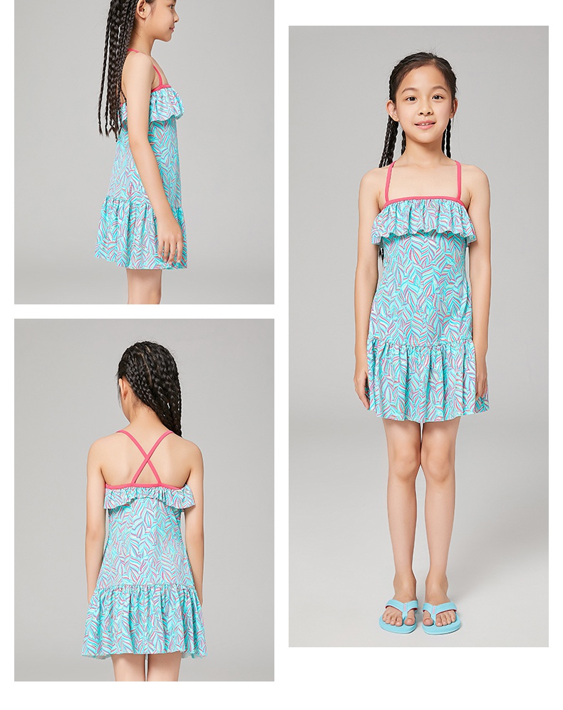 迪卡侬(decathlon)女童泳衣小公主连体宝宝泳装裙式可爱稳定舒适活动