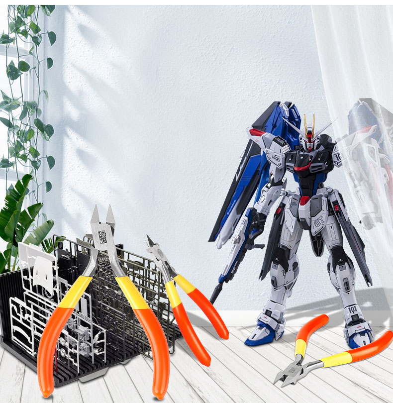 模型水口钳5寸单刃剪钳军事拼装高达模型工具diy手工钳素组神器水口钳