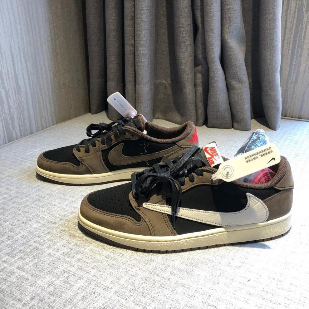 低帮闪电倒钩黑棕倒钩ts原宿风ajmur秋天鞋子鞋子男jk鞋 2064倒钩白绿