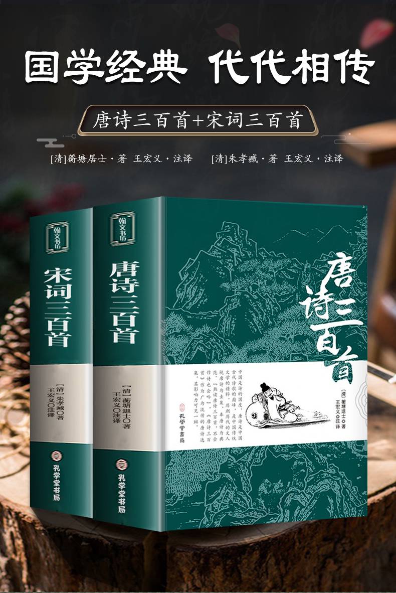 唐诗宋词三百首全注全译全解正版全集中国古诗词大全集鉴赏赏析辞典