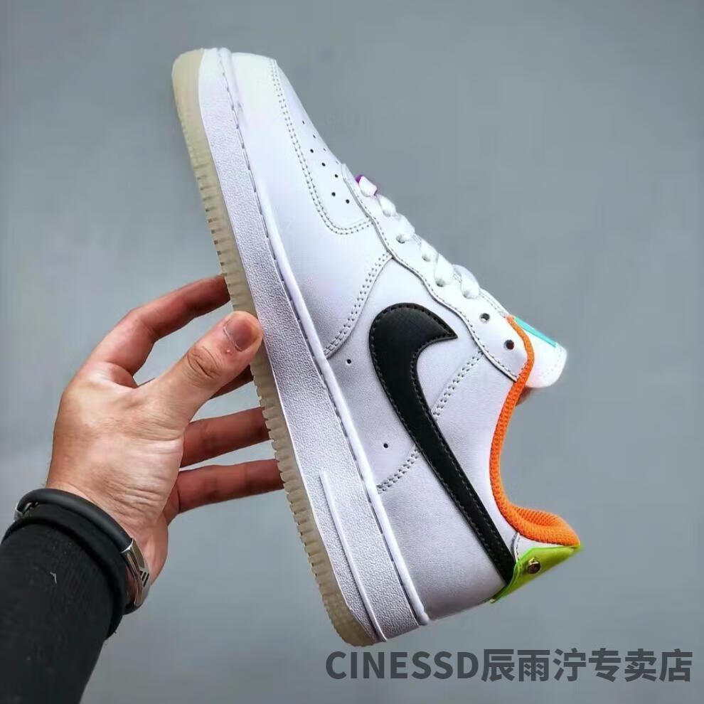 【官方旗舰自营店】莆田纯原 af1 白橙 电竞系列 耐磨低帮板鞋校园