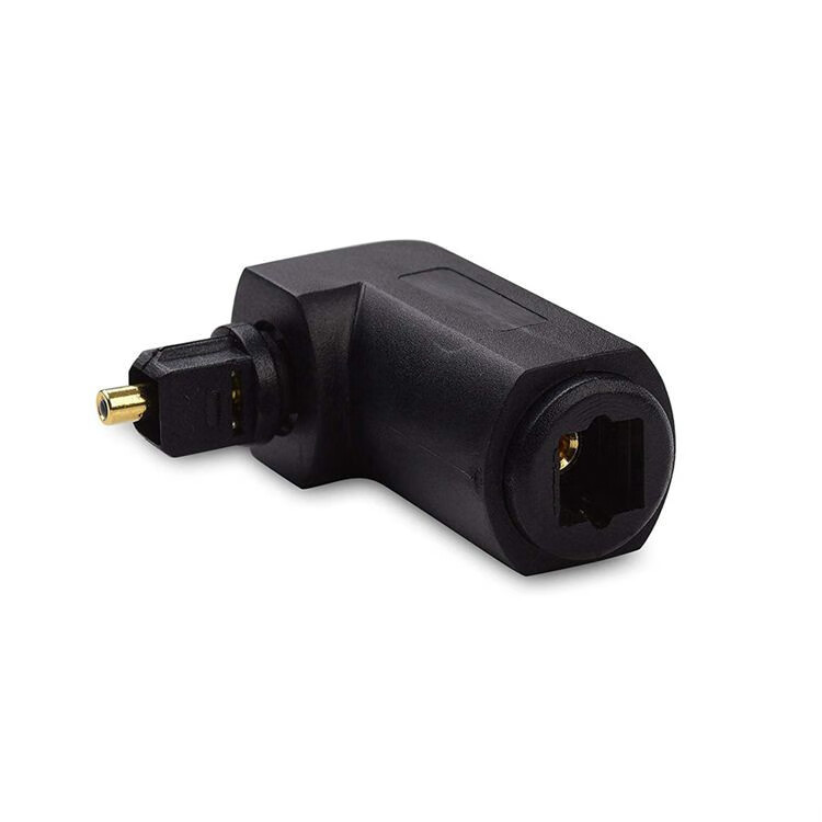 宛丝希90度 光纤转接头 spdif弯头光纤方口延长头 公对母音频光纤转接