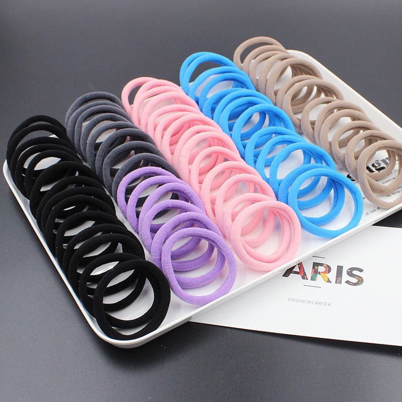 胶圈扎头发大人头绳2022年新款气质粗橡皮筋女发圈高弹力时尚 50根