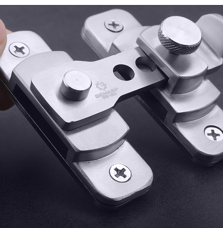 免开孔玻璃门锁浴室门扣单边单双门双开锁无框推拉锁粘贴式办公室180