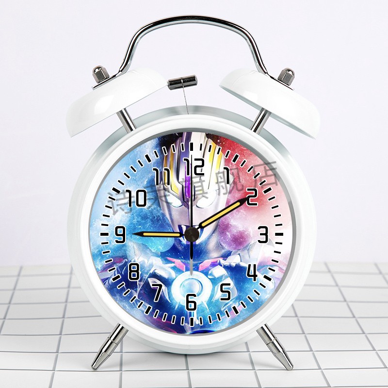 2021新款奥特曼闹钟创意卡通奥特曼超人闹钟无音儿童学生动漫4寸卧室