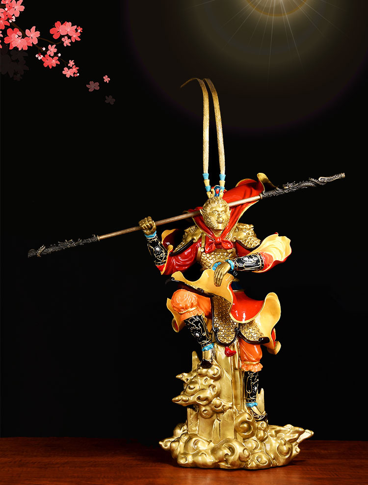 qwc 孙悟空摆件斗战胜佛铜齐天大圣佛像铜猴子客厅禅意家居装饰 款式