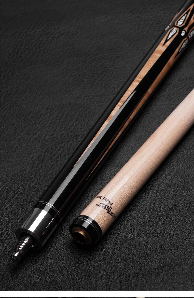 京选优品fury威利台球杆大头杆中式黑八台球杆黑8球杆飞利九球杆桌