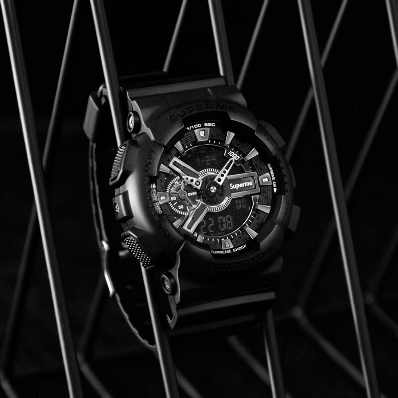 卡西欧superme手表男简约气质联名独角兽ins风中学生运动防水女生电子