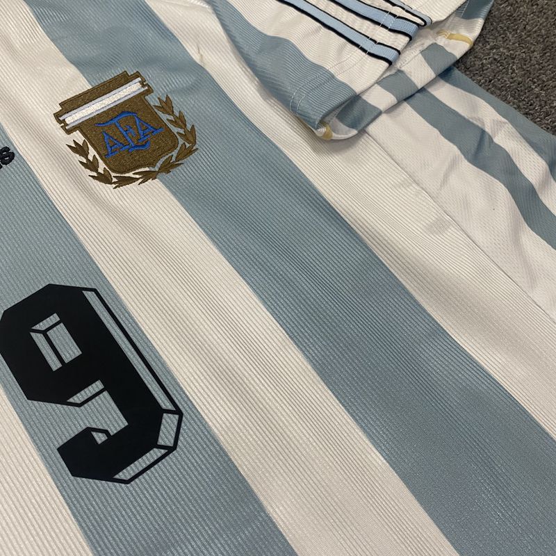 98年世界杯阿根廷球衣主场9号战神巴蒂斯图塔克雷斯波复古足球服 单