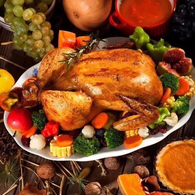 圣诞节感恩节火鸡 整只 熟 火鸡肉新鲜 即食火鸡现杀现烤 顺丰 整只烤